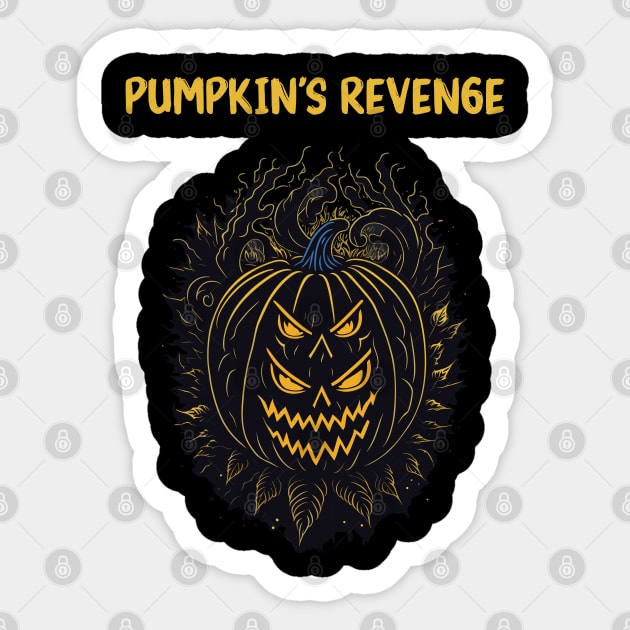 Pumkin revenge for halloween Sticker by Patterns-Hub